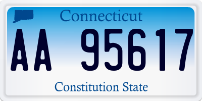 CT license plate AA95617