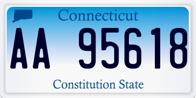 CT license plate AA95618