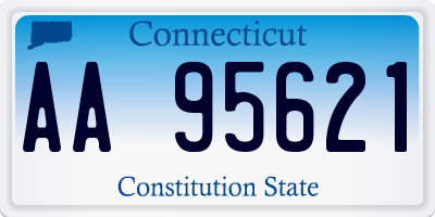 CT license plate AA95621