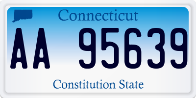 CT license plate AA95639
