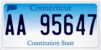 CT license plate AA95647