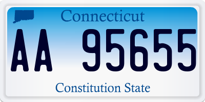 CT license plate AA95655