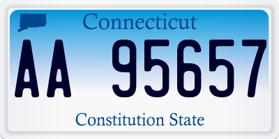 CT license plate AA95657