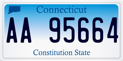 CT license plate AA95664