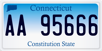 CT license plate AA95666