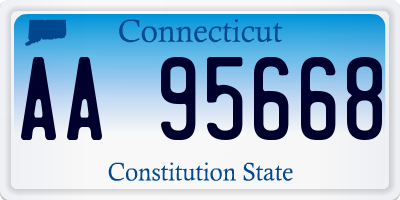 CT license plate AA95668