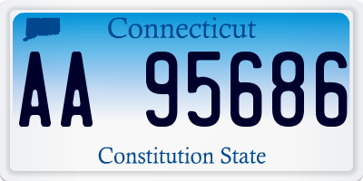 CT license plate AA95686