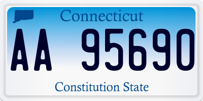 CT license plate AA95690