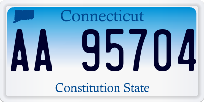 CT license plate AA95704