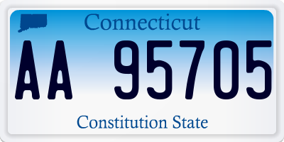 CT license plate AA95705