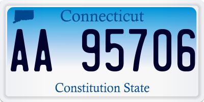 CT license plate AA95706