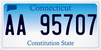 CT license plate AA95707