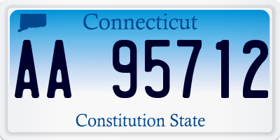 CT license plate AA95712