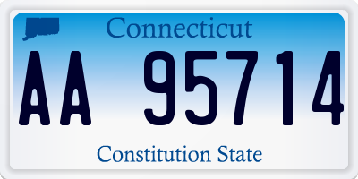 CT license plate AA95714