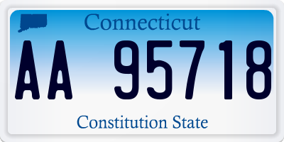 CT license plate AA95718