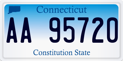 CT license plate AA95720