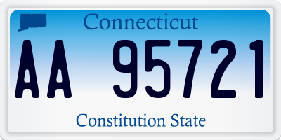 CT license plate AA95721