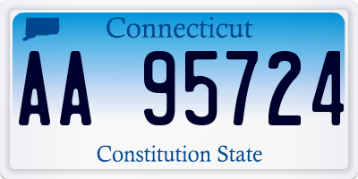 CT license plate AA95724