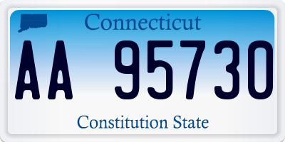 CT license plate AA95730