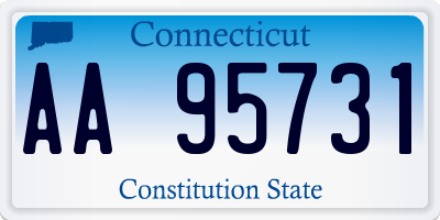 CT license plate AA95731