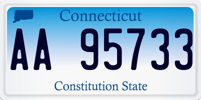 CT license plate AA95733