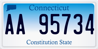 CT license plate AA95734