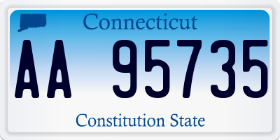 CT license plate AA95735