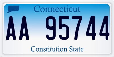 CT license plate AA95744