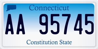 CT license plate AA95745