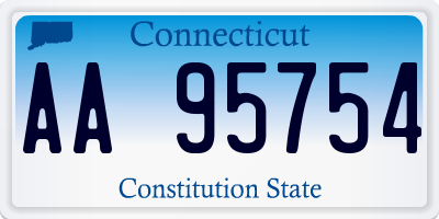 CT license plate AA95754