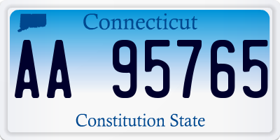 CT license plate AA95765