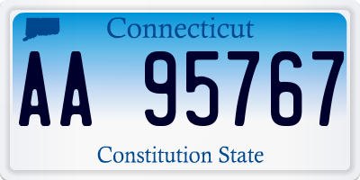 CT license plate AA95767