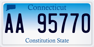 CT license plate AA95770