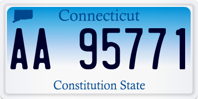 CT license plate AA95771