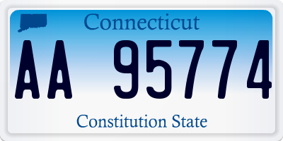 CT license plate AA95774