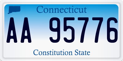 CT license plate AA95776