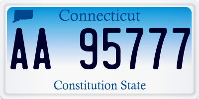 CT license plate AA95777