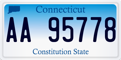 CT license plate AA95778