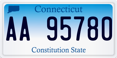 CT license plate AA95780