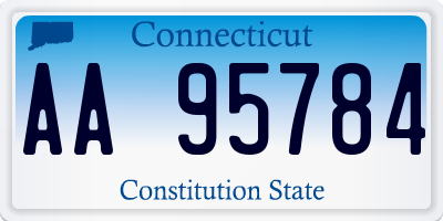 CT license plate AA95784