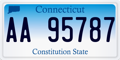 CT license plate AA95787