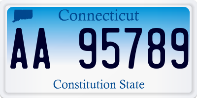 CT license plate AA95789