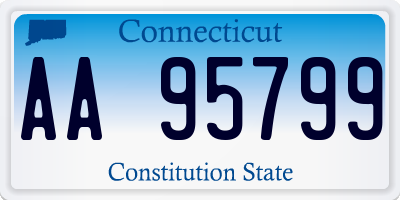 CT license plate AA95799