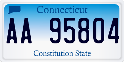 CT license plate AA95804