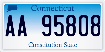 CT license plate AA95808