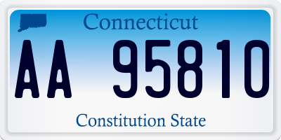 CT license plate AA95810