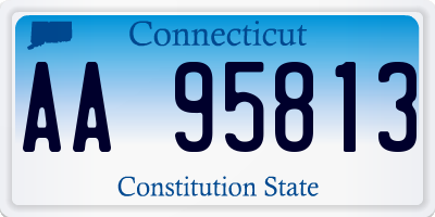 CT license plate AA95813