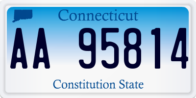 CT license plate AA95814