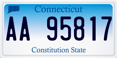 CT license plate AA95817