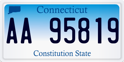 CT license plate AA95819